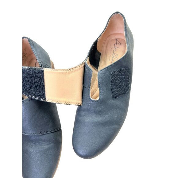 Abella True Comfort Mollie Black Shoes Women's 6M Flats Adjustable Hook & Loop - Picture 4 of 14